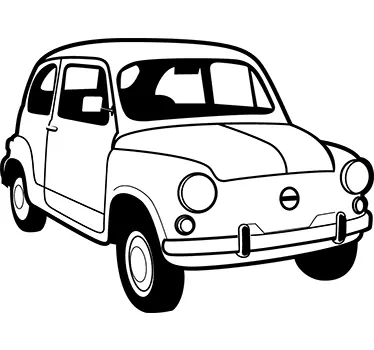 παλιό αυτοκόλλητο fiat 500 - TenStickers