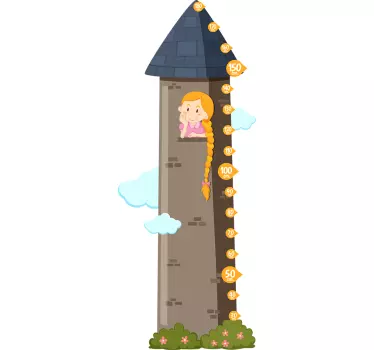 αυτοκόλλητο γραφήματος ύψους rapunzel - TenStickers