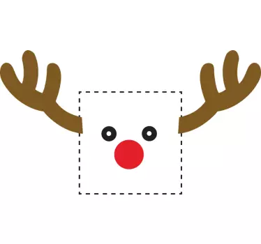 αυτοκόλλητο διακόπτη φωτισμού ταράνδων rudolph - TenStickers