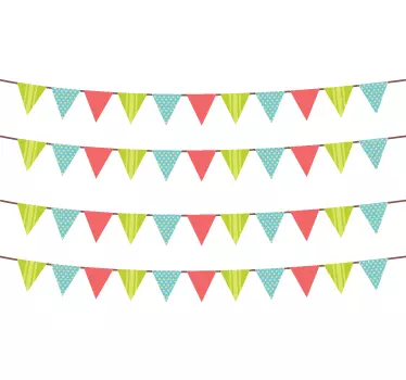 τρίγωνο bunting banners decal - TenStickers