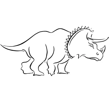 αυτοκόλλητο τοίχου triceratops δεινοσαύρων - TenStickers
