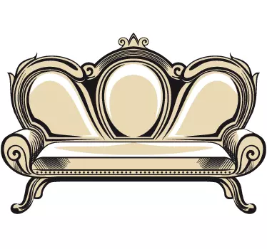 Vintage καναπέ ρετρό decal - TenStickers