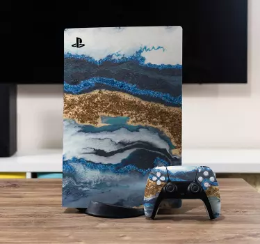 Τρισδιάστατα σύννεφα και καπνός πέτρα playstation 5 decal - TenStickers