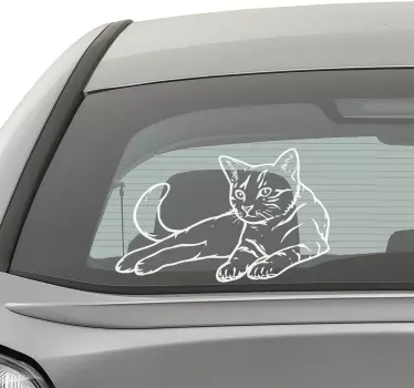 διακοσμητικό αυτοκόλλητο τοίχου γάτας - TenStickers