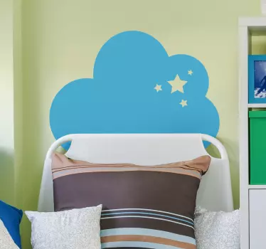 αυτοκόλλητο με έναστρο σύννεφο κεφαλάρι - TenStickers