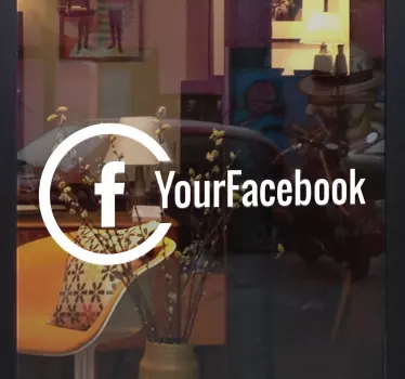 αυτοκόλλητο παραθύρου facebook για επιχειρήσεις - TenStickers