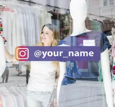 αυτοκόλλητο εξατομικευμένο μωβ instagram λογότυπο - TenStickers