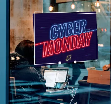 αυτοκόλλητα cyber monday black friday - TenStickers
