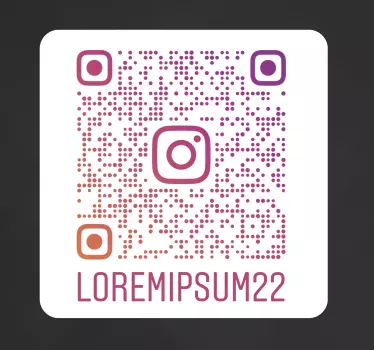 πολύχρωμο αυτοκόλλητο instagram qr code - TenStickers
