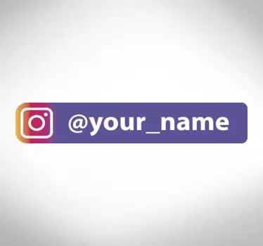 αυτοκόλλητο εξατομικευμένο μωβ instagram λογότυπο - TenStickers