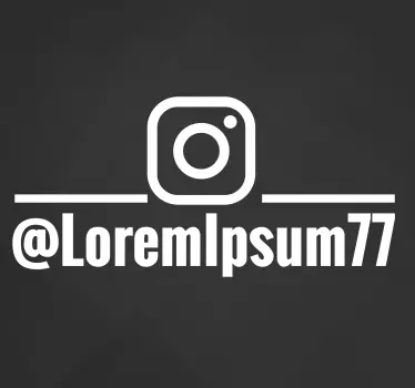 απλή instragram εξατομικευμένη βιτρίνα - TenStickers