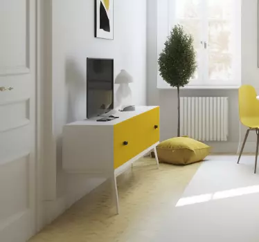 αυτοκόλλητο έπιπλα Ματ κίτρινο - TenStickers