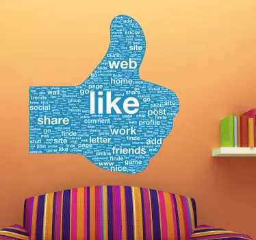 Thum up online decal πολυμέσων - TenStickers