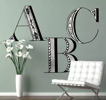 αυτοκόλλητο τοίχου abc - TenStickers