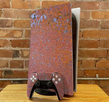 αφηρημένη μεταλλική επιφάνεια καφέ playstation 5 decal - TenStickers