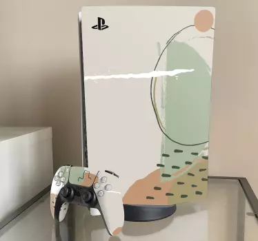αυτοκόλλητο αφηρημένη βαμμένη ταπετσαρία playstation 5 - TenStickers