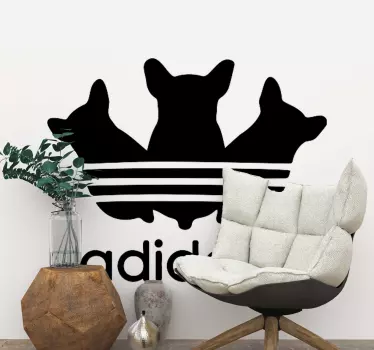 Adidogs που αγαπούν τα ζώα adidas στυλ παράθυρο - TenStickers