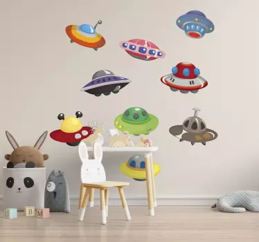 αυτοκόλλητα τοίχου alien ufos - TenStickers