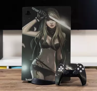 αυτοκόλλητα anime σέξι γυναίκα playstation 5 - TenStickers