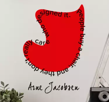 αυτοκόλλητο τοίχου arne jacobsen - TenStickers