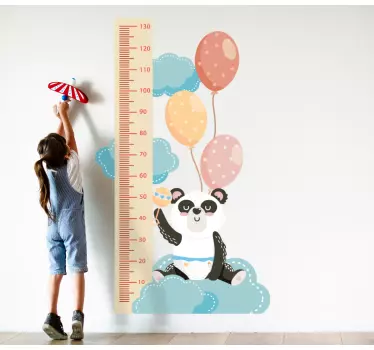 αυτοκόλλητο γράφημα μωρό panda με αερόστατα - TenStickers
