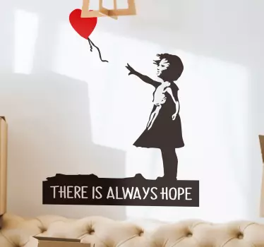 Η banksy πάντα ελπίζει σε wall decal - TenStickers