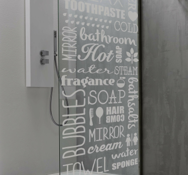 μπάνιο σύννεφο λέξεων ντους decal - TenStickers