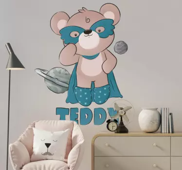 αυτοκόλλητο υπερήρωα ήρωα αρκούδας - TenStickers