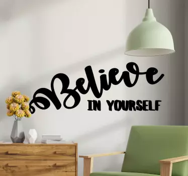 πιστέψτε στον εαυτό σας παραθέτω κείμενο decal - TenStickers