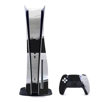 μαύρο και άσπρο backrgound playstation 5 decal - TenStickers