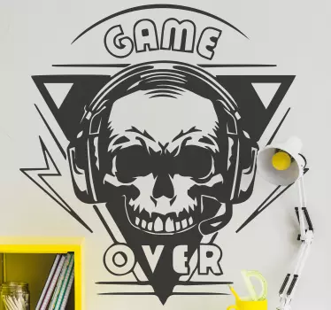 μαύρο παιχνίδι νεκρό κρανίο playstation decal - TenStickers