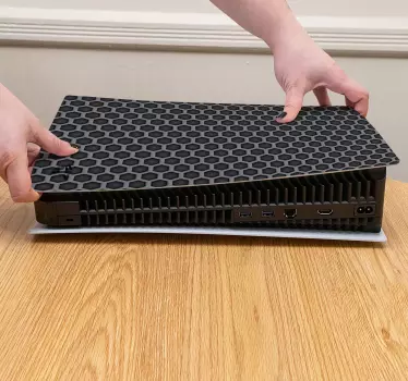 μαύρο κηρήθρα playstation 5 decal - TenStickers