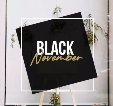 μαύρο decal παράθυρο Νοεμβρίου - TenStickers