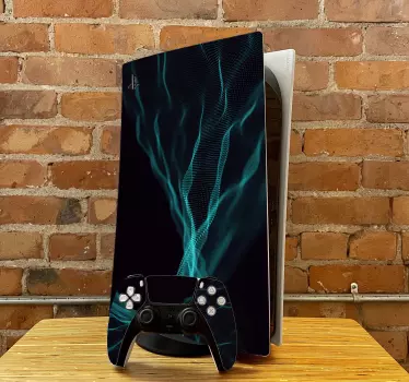 αυτοκόλλητο μπλε 3d σωματίδια playstation 5 - TenStickers