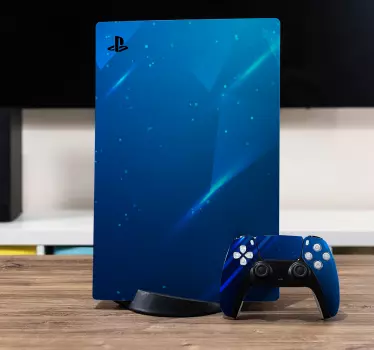 μπλε αφηρημένο αυτοκόλλητο ps5 playstation 5 αυτοκόλλητα - TenStickers