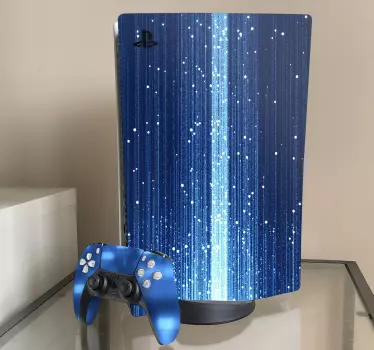 μπλε αφηρημένη τεχνολογία playstation 5 decal - TenStickers