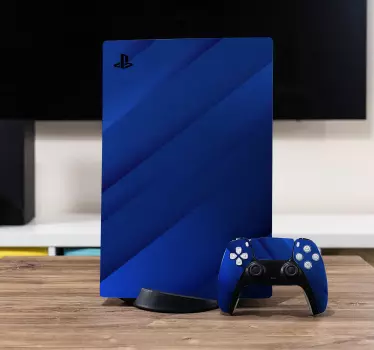 μπλε φόντο με γραμμές playstation 5 αυτοκόλλητα - TenStickers