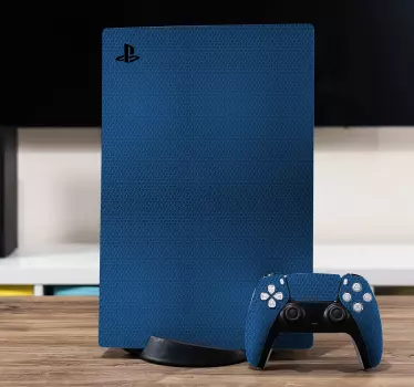 μπλε άνθρακας playstation 5 decal - TenStickers