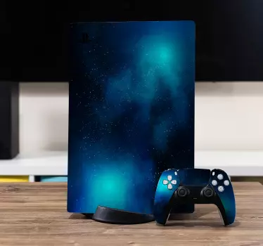 μπλε γαλαξίας playstation 5 decal - TenStickers