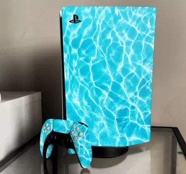 μπλε πισίνα playstation 5 decal - TenStickers