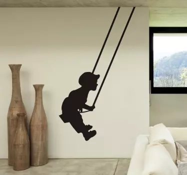 αγόρι σε swing decal - TenStickers