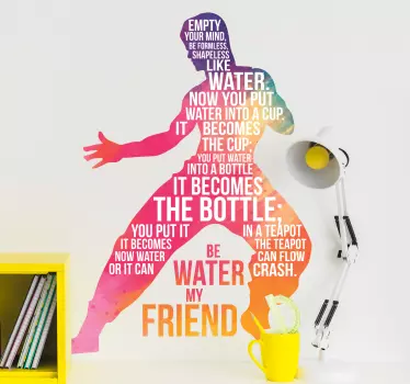 Bruce lee decal απόσπασμα προσωπικότητας - TenStickers