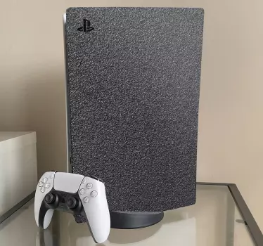 βουρτσισμένο μαύρο χάλυβα playstation 5 decal - TenStickers