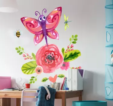 πεταλούδα εικόνα wall art decal - TenStickers