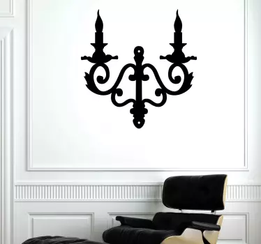 αυτοκόλλητο τοίχου με κηροπήγια - TenStickers