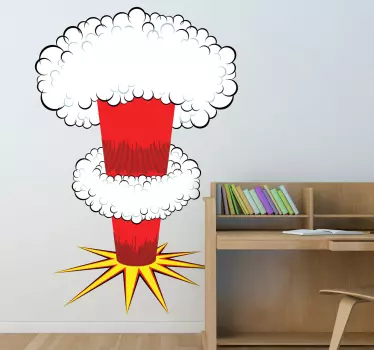 αυτοκόλλητο κινουμένων σχεδίων πυρηνική έκρηξη - TenStickers