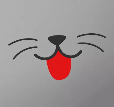 αυτοκόλλητο τοίχου στόματος γάτας - TenStickers