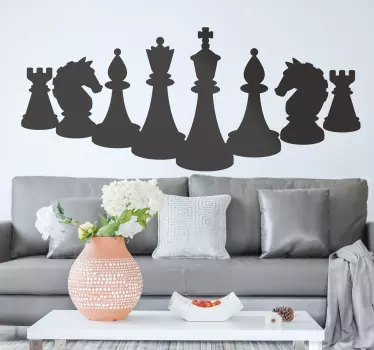 σκάκι φιγούρες επιτραπέζιο παιχνίδι wall art decal - TenStickers