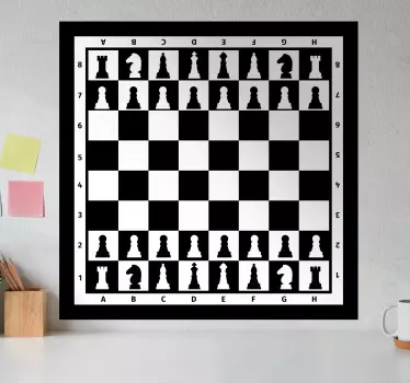 σκακιέρα επιτραπέζιο παιχνίδι wall art decal - TenStickers