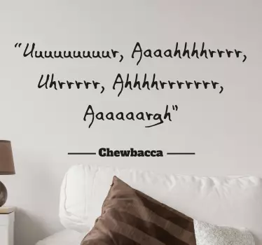 αυτοκόλλητο απόσπασμα chewbacca - TenStickers